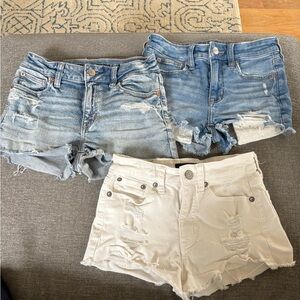 American Eagle & Aeropostale High Rise Shorty Stretch Set 000